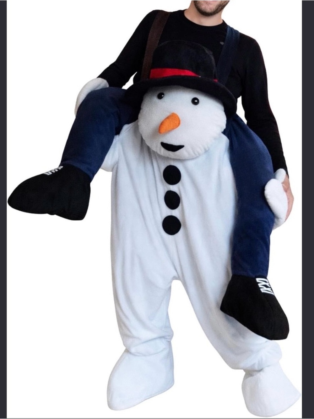 Adult Snowman Carry Me Costume in adult o/s fits most